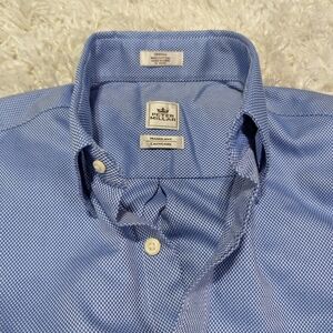 Peter Millar Light Blue Micro-Pattern Dress Shirt
